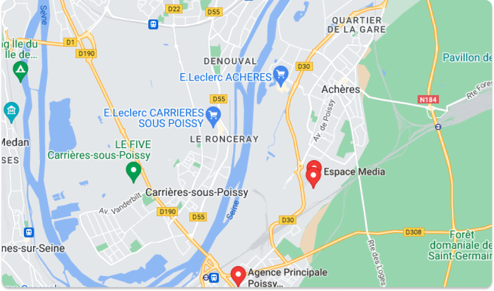 Image de google maps montrant les lieux de la SEMAP